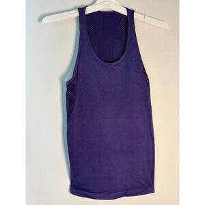 Fabletics Purple Seamless Mesh Racerback Athletic Workout Tank Top Womens Small